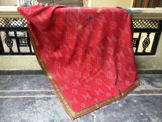 Handmade Cotton Kantha Quilt Vintage Sari Patchwork Throw - image 1