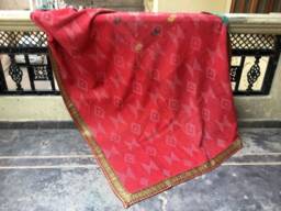 Handmade Cotton Kantha Quilt Vintage Sari Patchwork Throw - thumbnail 1