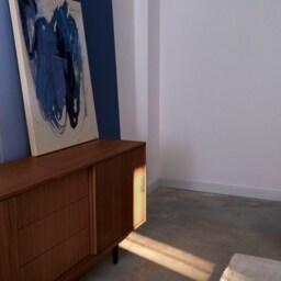 Mid-Century Sideboard, Dresser, Commode, Credenza Made Of Oak Vaneer - Teak Colour Livlo T-S02 - thumbnail 4
