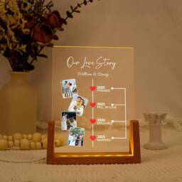 Custom Picture Night Light, Couple Photo Lamp, Valentine's Day Gift, Gift For The Couple, Unique Anniversary Engagement Wedding - thumbnail 3