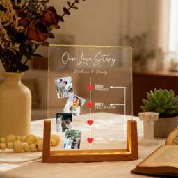 Custom Picture Night Light, Couple Photo Lamp, Valentine's Day Gift, Gift For The Couple, Unique Anniversary Engagement Wedding - thumbnail 1