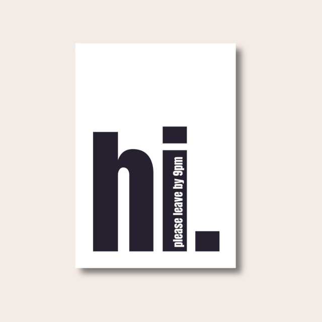 Hi Print, Funny Quote Typography Hallway Prints, Modern Decor, Wall Home Decor Gifts, Fun Gifts - image 1