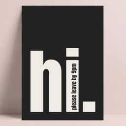 Hi Print, Funny Quote Typography Hallway Prints, Modern Decor, Wall Home Decor Gifts, Fun Gifts - thumbnail 3