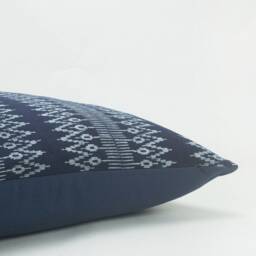 3Pc Hmong Indigo Batik Pillow Cover Set - Tribal Ethnic Cushion - thumbnail 4