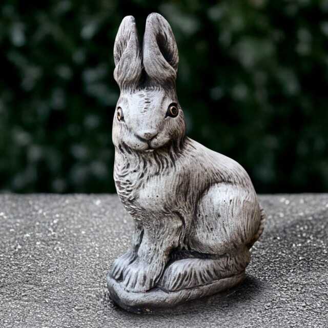 Garden Rabbit Statue Concrete Bunny Figure Stone Animal Sculpture Cement Wild Decoration Cute Woodland Ornament Yard Art Lover Gift - image 1