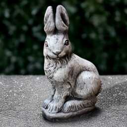 Garden Rabbit Statue Concrete Bunny Figure Stone Animal Sculpture Cement Wild Decoration Cute Woodland Ornament Yard Art Lover Gift - thumbnail 1
