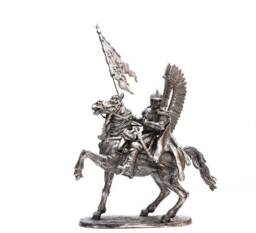 Tin Metal Figure Poland. Winged Hussar 17C 1/32 Scale - thumbnail 1