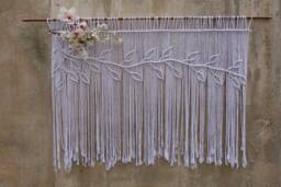 Macrame Leaf Hanging, Boho Wall Hanging, Home Decor