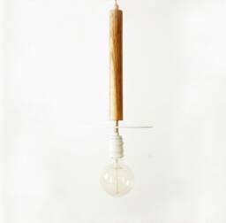 Pendant White Ceiling Lamp Wood Lighting Porcelain Socket Edison Bulb Foyer Bedroom Loft Light Restaurant