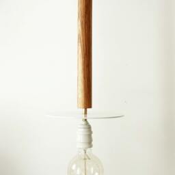 Pendant White Ceiling Lamp Wood Lighting Porcelain Socket Edison Bulb Foyer Bedroom Loft Light Restaurant - thumbnail 4
