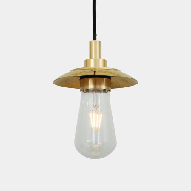 Ren Brass/Glass Bathroom Pendant Light 8.5 - image 1