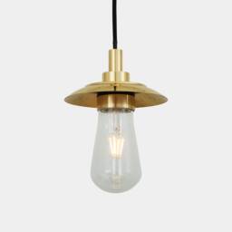 Ren Brass/Glass Bathroom Pendant Light 8.5