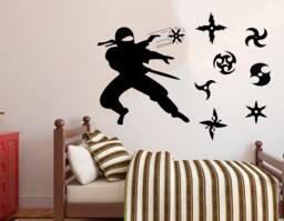 Ninja Wall Decal Samurai Warrior Vinyl Sticker 4259 - thumbnail 1