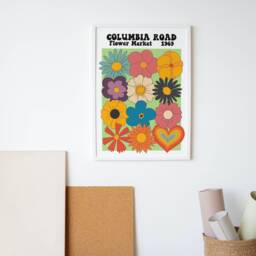 Columbia Road Flower Market Print Retro Floral, 1970S London Art - thumbnail 2