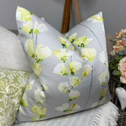 Romo Cushion Cover, Decorative Pillow Floral Case, Modern Covers, Honor Fabric By Romo - Saphire Grey Double Sided - thumbnail 2