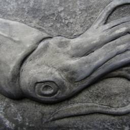 Concrete Squid Art Tile 3D Wall Sculpture Hand Made - thumbnail 4