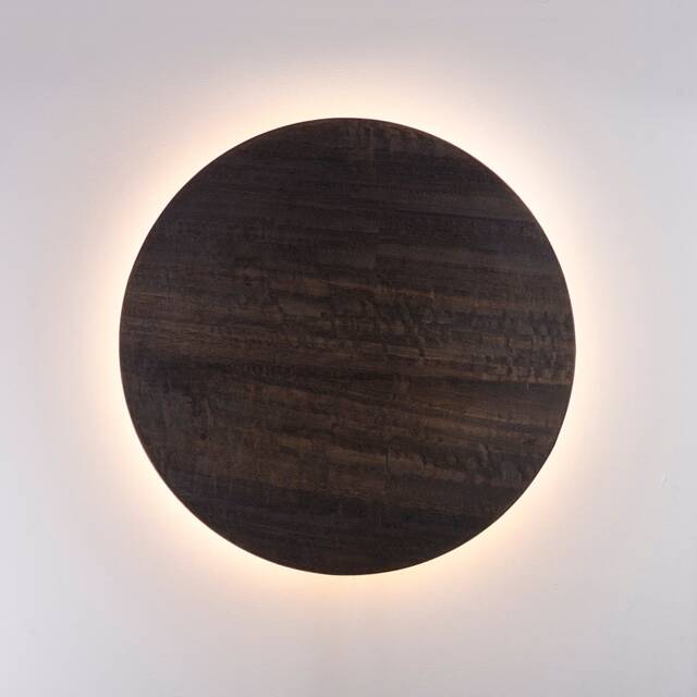 Wood Sconce - Modern Wall Decor Led Light Natural Eucalyptus Veneer - image 1