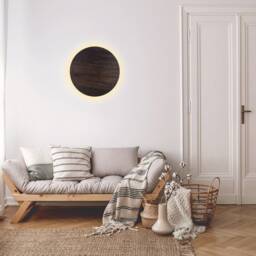 Wood Sconce - Modern Wall Decor Led Light Natural Eucalyptus Veneer - thumbnail 3