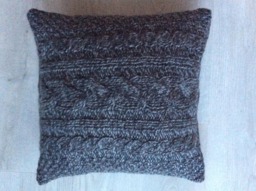 Cushion, Wool Cushion, Hand-Knitted, Handmade Cushion Cover, Ready To Ship - thumbnail 1