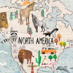 Our World Poster Worldmap English - The Poster Shows Many Animals & Details For Boys Girls To Discover. World Map - thumbnail 3