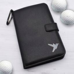 Humming Bird Design - Personalised Leatherette Golf Organiser Complete With Divot Repairer, Marker, Tees, Scorecard & Pencils - thumbnail 1