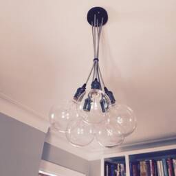 Led Dip Bulbs Pendant 5 Light Clustered - Modern Style Customizable Lighting Unique Copper Rose Gold Dipped Mirror Glass Globe - thumbnail 3