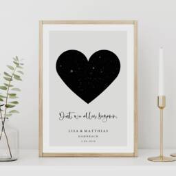 Personalized Star Map For Wedding - Map, Starry Sky, Anniversary, Wedding, Girlfriend, Boyfriend, Valentine's Day Gift - thumbnail 1