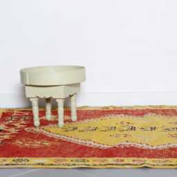Vintage Moroccan Rug 9x5 Ft Handwoven Berber Wool Carpet, Tribal Design - thumbnail 2