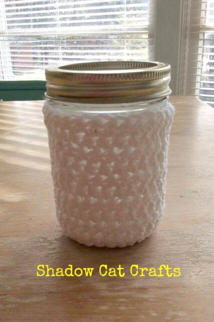 Zero-Waste Crochet Candle Pint Jar Cozy