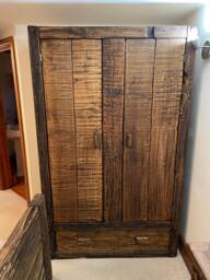 Chunky Wardrobe Made From Reclaimed French Oak - thumbnail 1