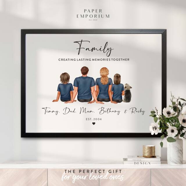 Personalized Family Print Custom Portrait Wall Decor by Etsy | ufurnish.com