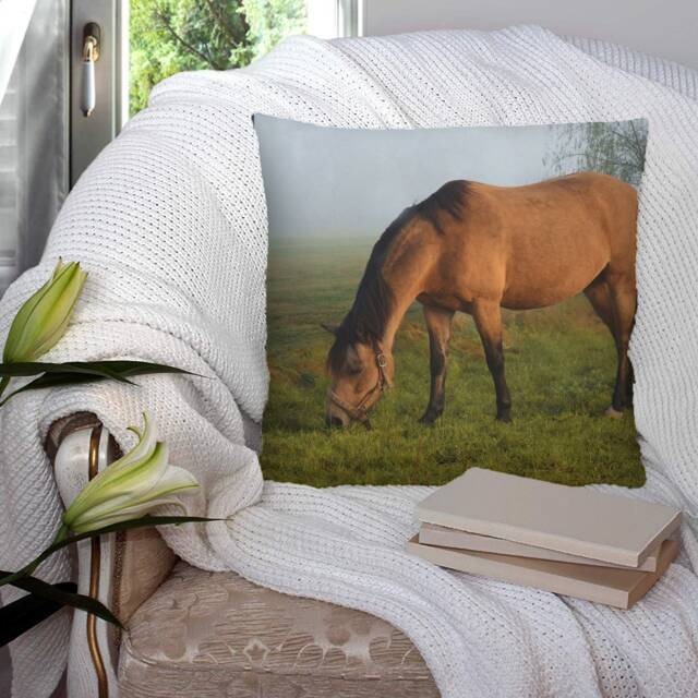 Horse - Photography Super Soft Decorative Pillow Throw Cushion, Case Cover Or With Filling Luxury Velvet