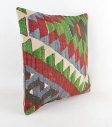Kilim Pillow K20 16x16Inc, Kilim Cover, Home Decor, Decorative Throw - thumbnail 2
