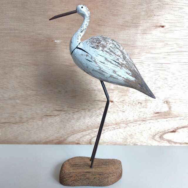 Single Bird On Wooden Block - 18cm - image 1