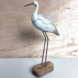 Single Bird On Wooden Block - 18cm - thumbnail 4
