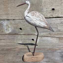 Single Bird On Wooden Block - 18cm - thumbnail 2