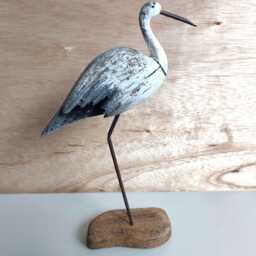 Single Bird On Wooden Block - 18cm - thumbnail 3