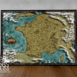 Fantasy Map Of France French Wall Art - thumbnail 2