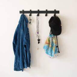 steel Coat Rack, Powder Coated Hook Towel Hanger, Bathroom Handmade Hook, Kitchen Organizing Rack Wall Mount - thumbnail 3