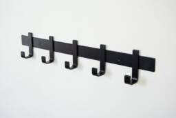 steel Coat Rack, Powder Coated Hook Towel Hanger, Bathroom Handmade Hook, Kitchen Organizing Rack Wall Mount - thumbnail 1