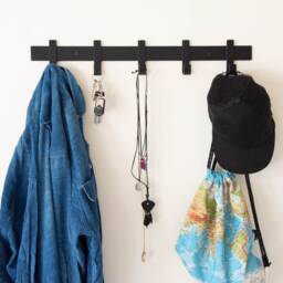 steel Coat Rack, Powder Coated Hook Towel Hanger, Bathroom Handmade Hook, Kitchen Organizing Rack Wall Mount - thumbnail 2