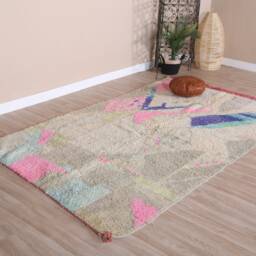 Authentic Moroccan Rug, Vintage Boujaad Rug 5x8 Ft - thumbnail 3