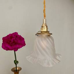 Vintage Tulip Lamp in Frosted Glass - thumbnail 2