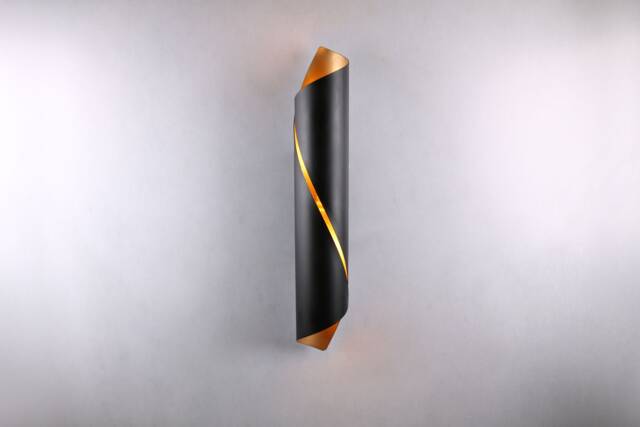 Black Roll Wall Lighting Aluminum Lamp Vanity Light Fixture, Sconce - #4 Model Ranor Design #567 - image 1