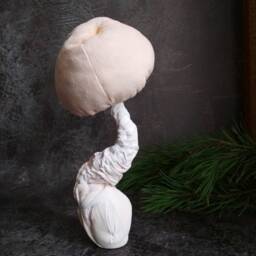 Textile Mushroom Sculpture Fiber Art Toadstool Decor - thumbnail 3