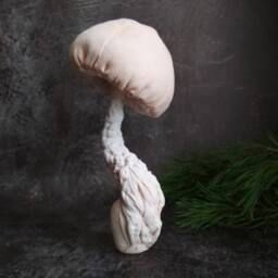 Textile Mushroom Sculpture Fiber Art Toadstool Decor - thumbnail 2
