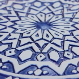 4 Wall Hangings With Moroccan Decor, Tile, Tiles For Outdoor Art, Bathroom Tile Design, Art 30cm Blue&white - thumbnail 3