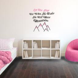 Move Mountains Quote Vinyl Wall Decal - Inspirational Home Decor - thumbnail 3
