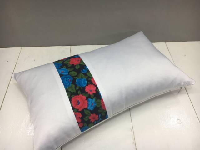 Silk Blend Floral Lumbar Pillow Cover, Modern Accent - 12x20 - image 1