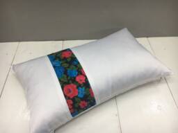 Silk Blend Floral Lumbar Pillow Cover, Modern Accent - 12x20 - thumbnail 1
